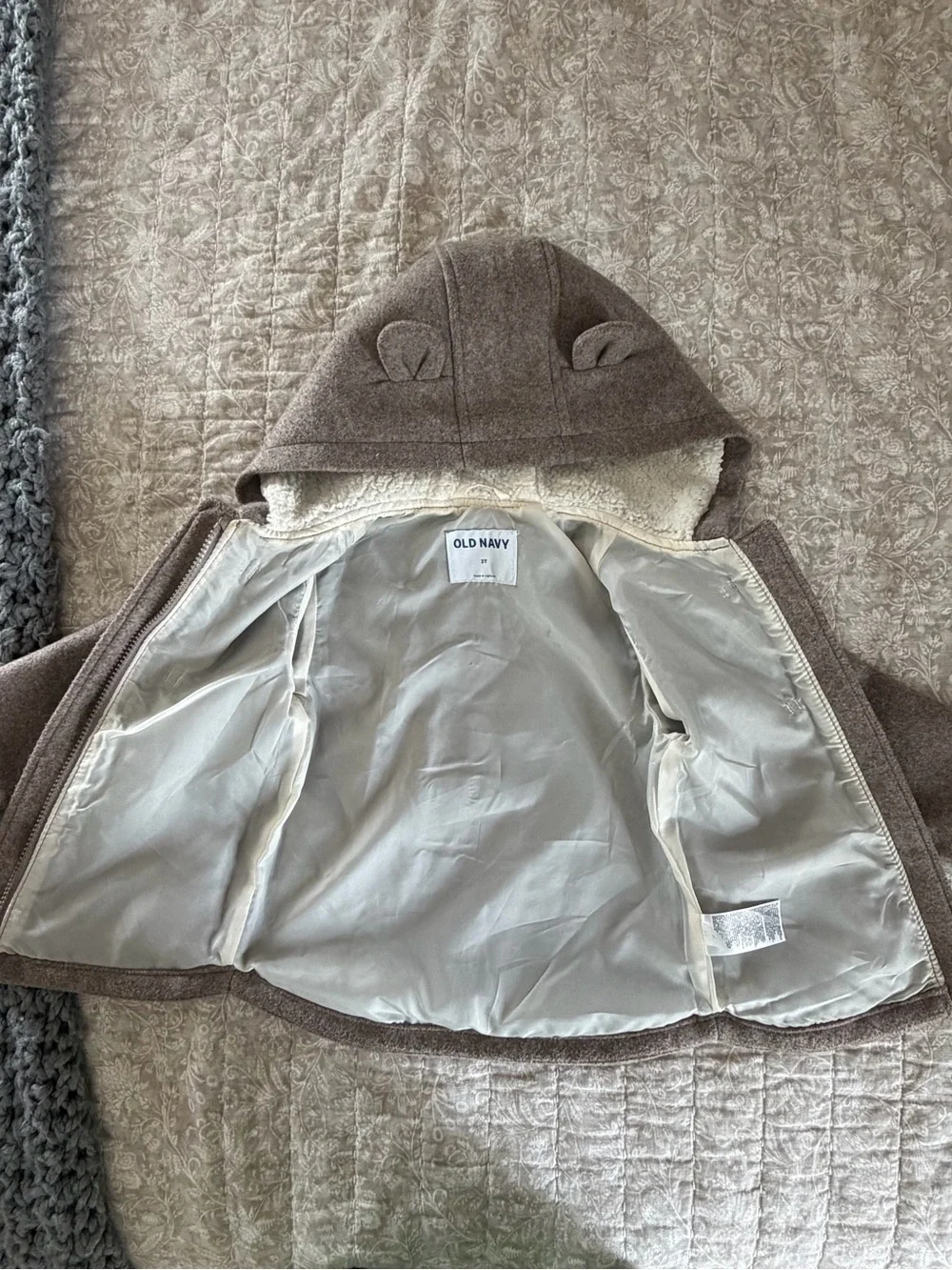 Old Navy Toddler Brown Hooded Toggle Coat